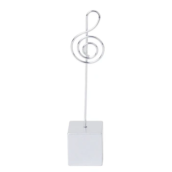 

Silver Square resin Base Card/Picture/Memo/Photo Clips Holder Wire Clip---Music Notation Shape