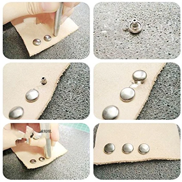 IALJ Топ 100pcs DIY заклепки металлическая доска-серебро