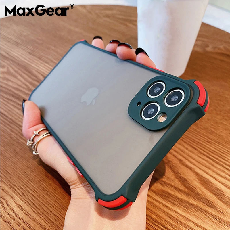 Защитный чехол-бампер для камеры iPhone 11 Pro Max XR XS X 8 7 6 6S Plus Матовый полупрозрачный
