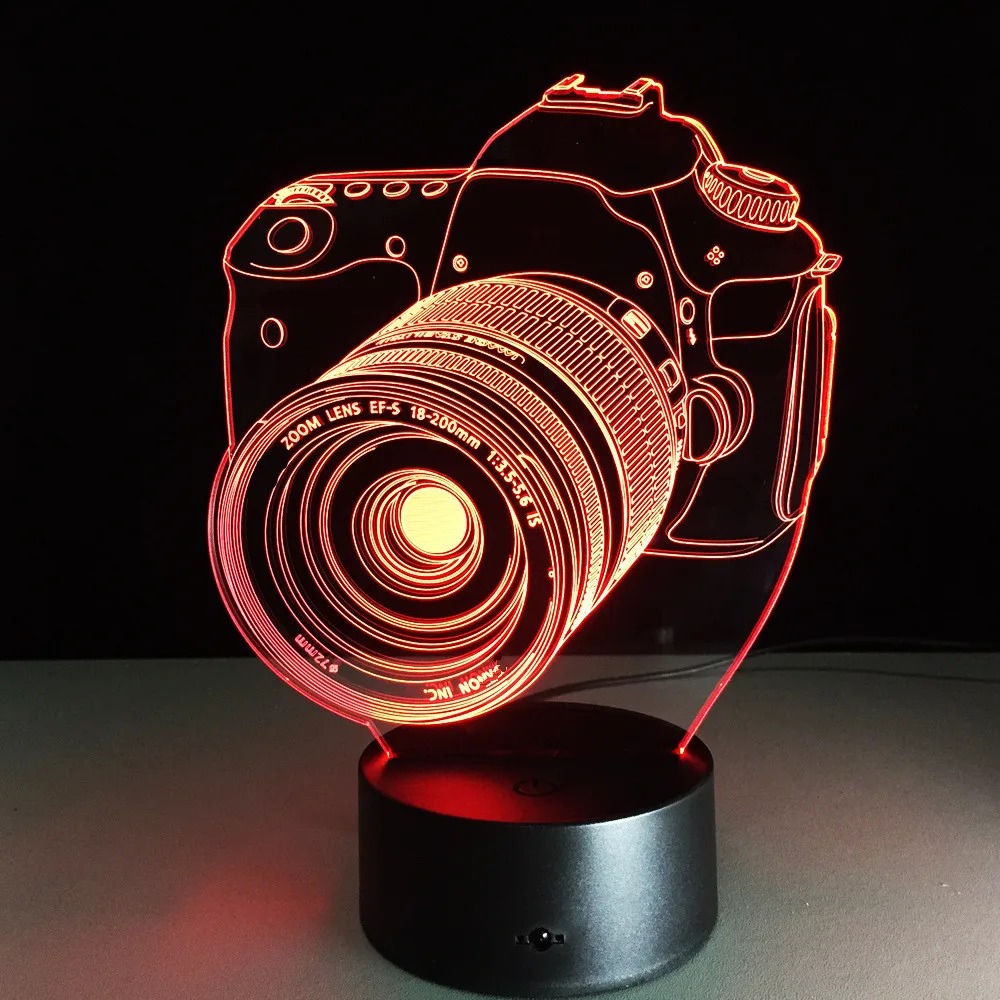 Valentinstag geschenk für freundin 7 Farbe Ändern 3D Hologramm Liebe Herz  Lampe USB Acryl Lichter jahrestag