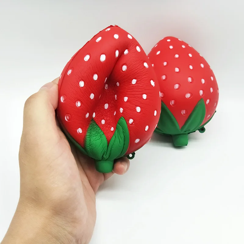Сжимаемые игрушки Мягкий Искусственный цветной клубники игрушка с ароматом медленно поднимающаяся игрушка для снятия стресса для детей Рождественский подарок