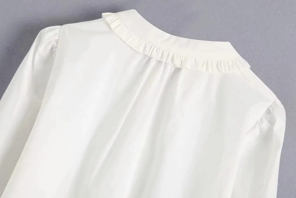 Увядшие английские элегантные офисные женские поплиновые белые Однотонные блузки mujer de moda кимоно рубашки женские Топы И Футболки