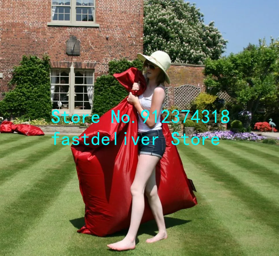 high quality polyester portable modern waterproof outdoor beach floating bean bag, lazy beanbag chair cover only