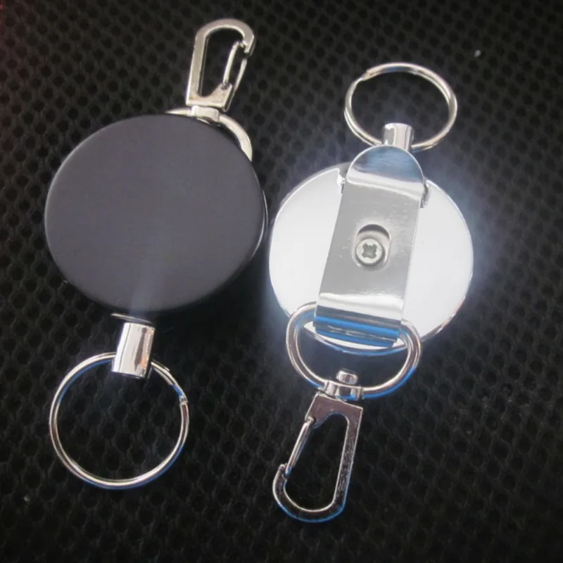 

2Pcs Outdoor Camping Supplies Resilience Steel Wire Rope Elastic Keychain Sporty Retractable Key Ring Anti Lost Keychain