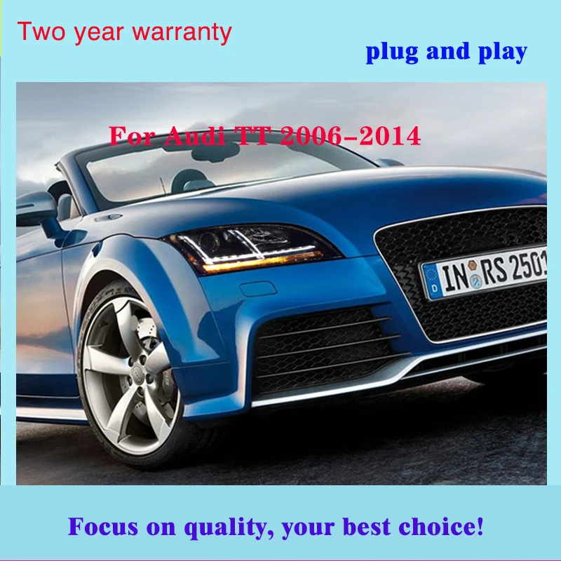 Автомобильный Стайлинг для Audi TT фары 2006- светодиодные фары для TT головная лампа с динамическим поворотом