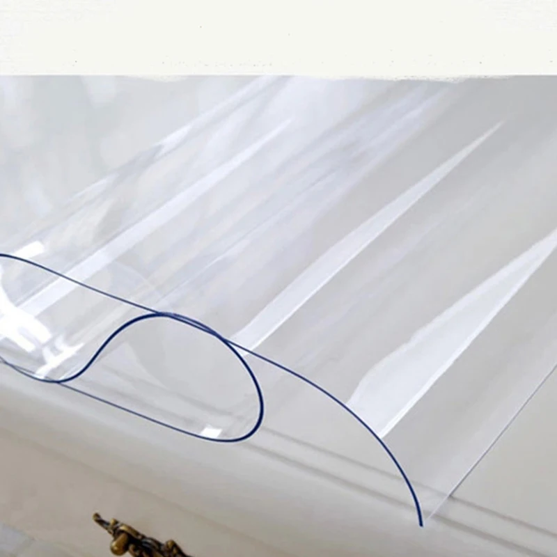 Горячая прозрачная скатерти из ПВХ скатерть столовая для кухни чай силиконовые коврики маслостойкая ткань мягкий стеклянный прямоугольный стол ткань