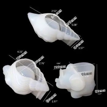 

3Pcs Conch Elephant Shape Rack Mold Kit Makp Up Egg Stand Moulds 875A