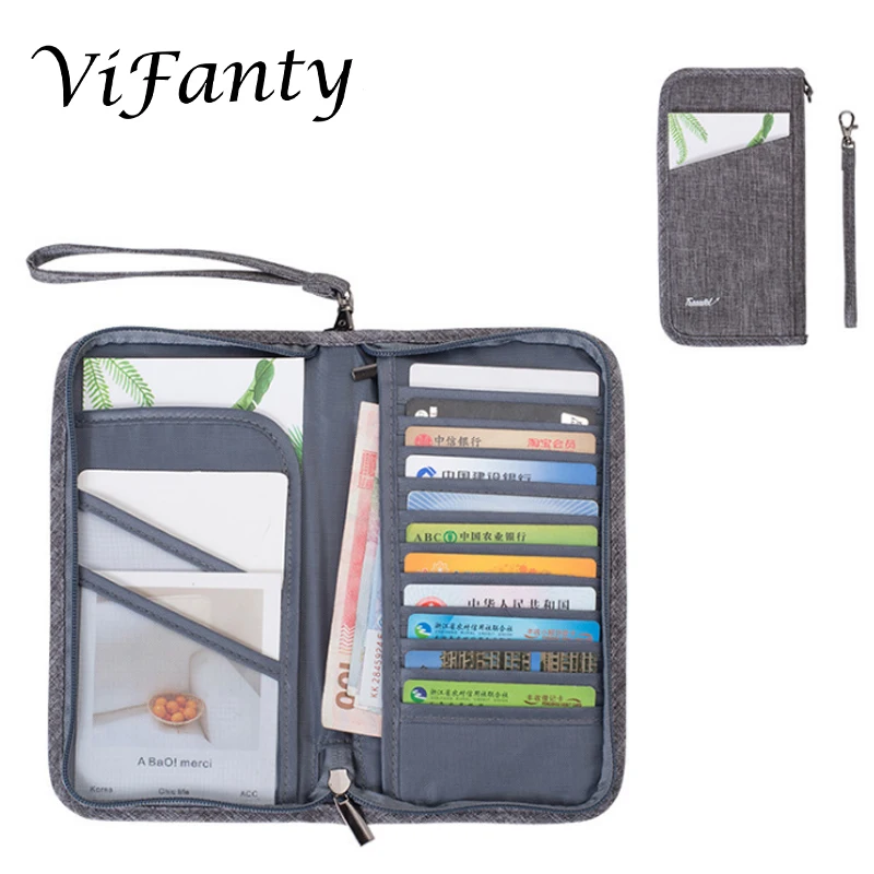 Travel Wallet Ticket Document Organizer Bag, Family Passport Holder