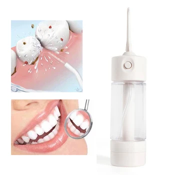 

110ml Teeth Cleaning Pneumatic Water Floss Portable Manual Pressure Punching Machine Stamping Water Dental Tools