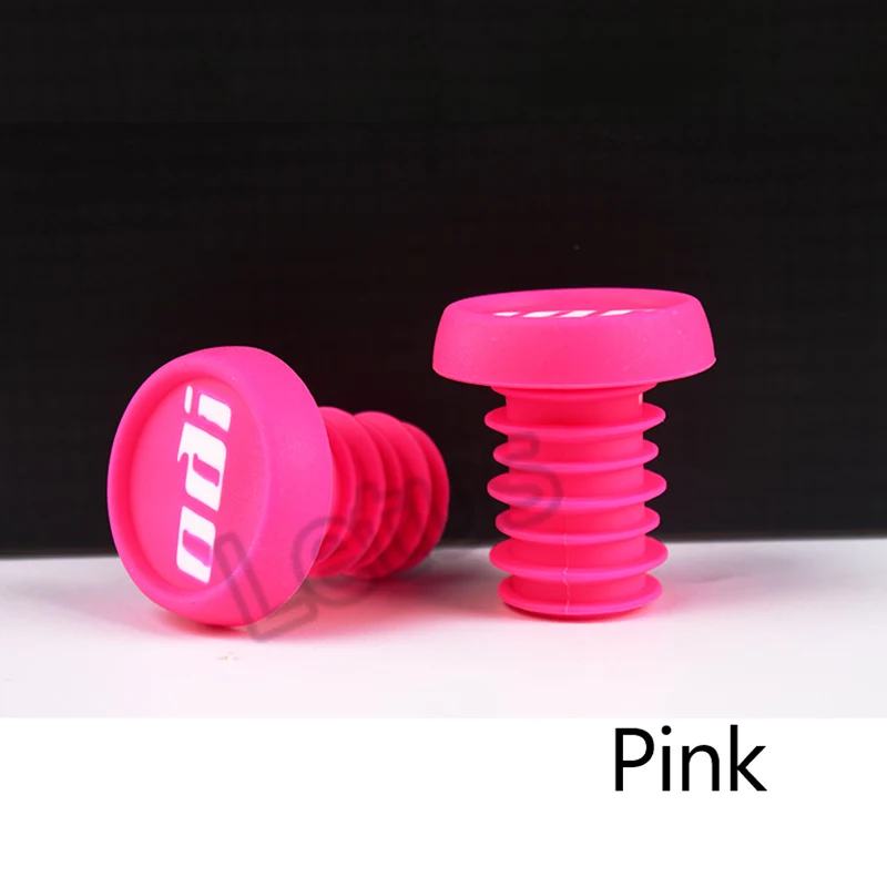 Pink 1 pair ODI 2 шт. торцевые заглушки для горного велосипеда, заглушки для велосипедной ручки, противоскользящие прочные ручки, легкие колпачки для BMX DH FR, Балансирующий руль для велосипеда - Цвет: Pink 1 pair