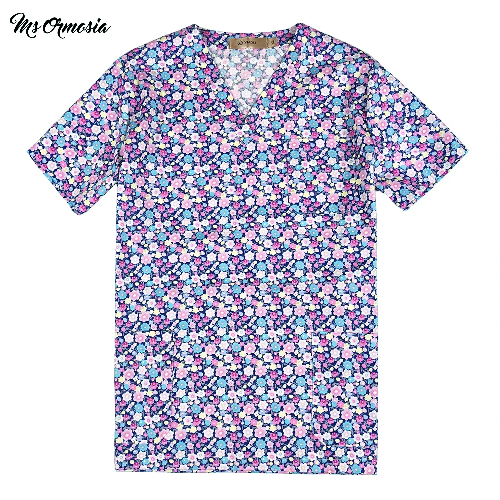 

MSORMOSIA 2020 new pure cotton beauty soft care overalls scrub unisex dental care uniform laboratory pet shop shirt uniform