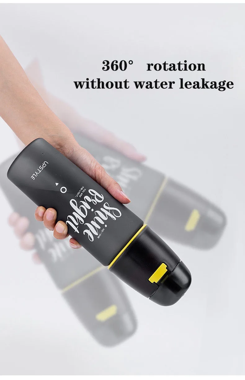 NANGUFANG/600ml water bottle plastic water bottle for outdoor sports fitness cycling hiking Portable leakproof my water bottles