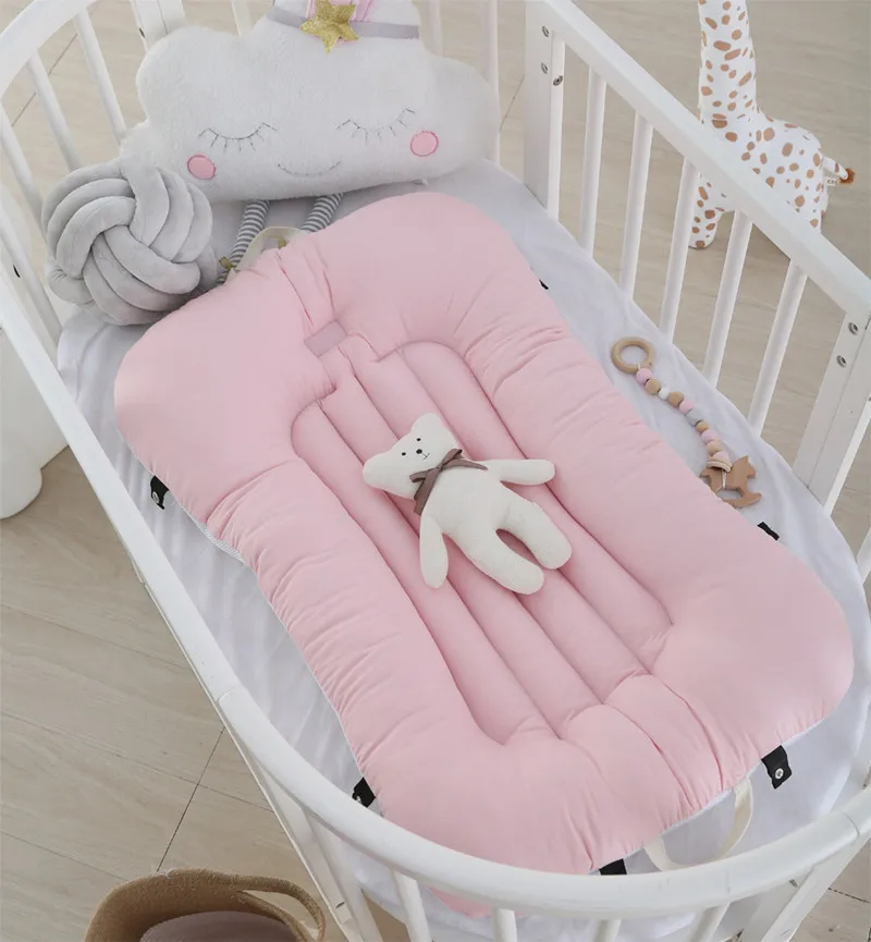 Newborn Portable Bionic Bed Boy Girl Infant Lounger Baby Nest Cotton Crib Foldable Anti-Pressure Travel Cradle Baby Shower Gifts