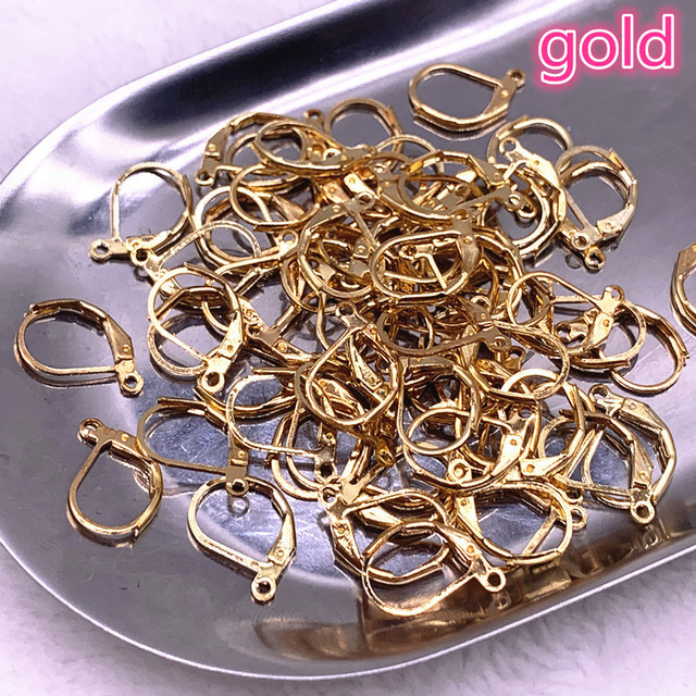 15*10mm French Lever Earring Hooks Wire Settings Base Hoops Earrings DIY Jewelry Making Supplies