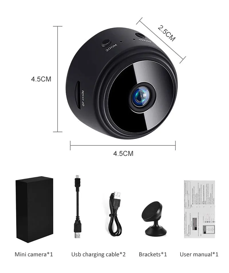 A9 1080P HD мини Камера TF карты WI FI s DVR Ночное Видение безопасности дома экшн