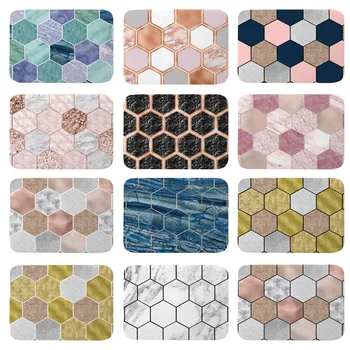 

Bath Mat Nordic Style Geometric Marble Printed Welcome Floor Mats Bedroom Bathroom Mats Carpet Doormats Anti-slip Outdoor Rugs