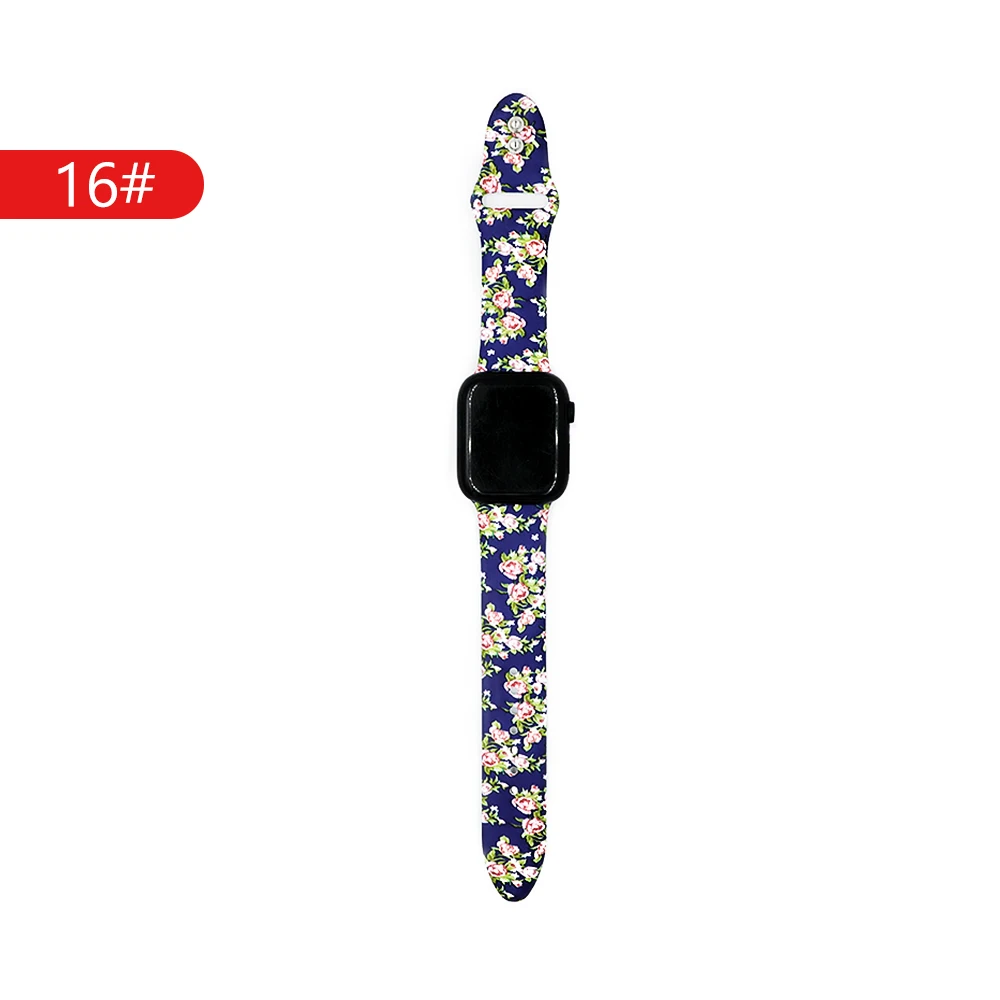 Ремешок для apple watch band 4 5 44 мм 40 мм correa iwatch band 42 мм 38 мм силиконовый Браслет apple watch 4 3 2 1 аксессуар для часов - Цвет ремешка: 16