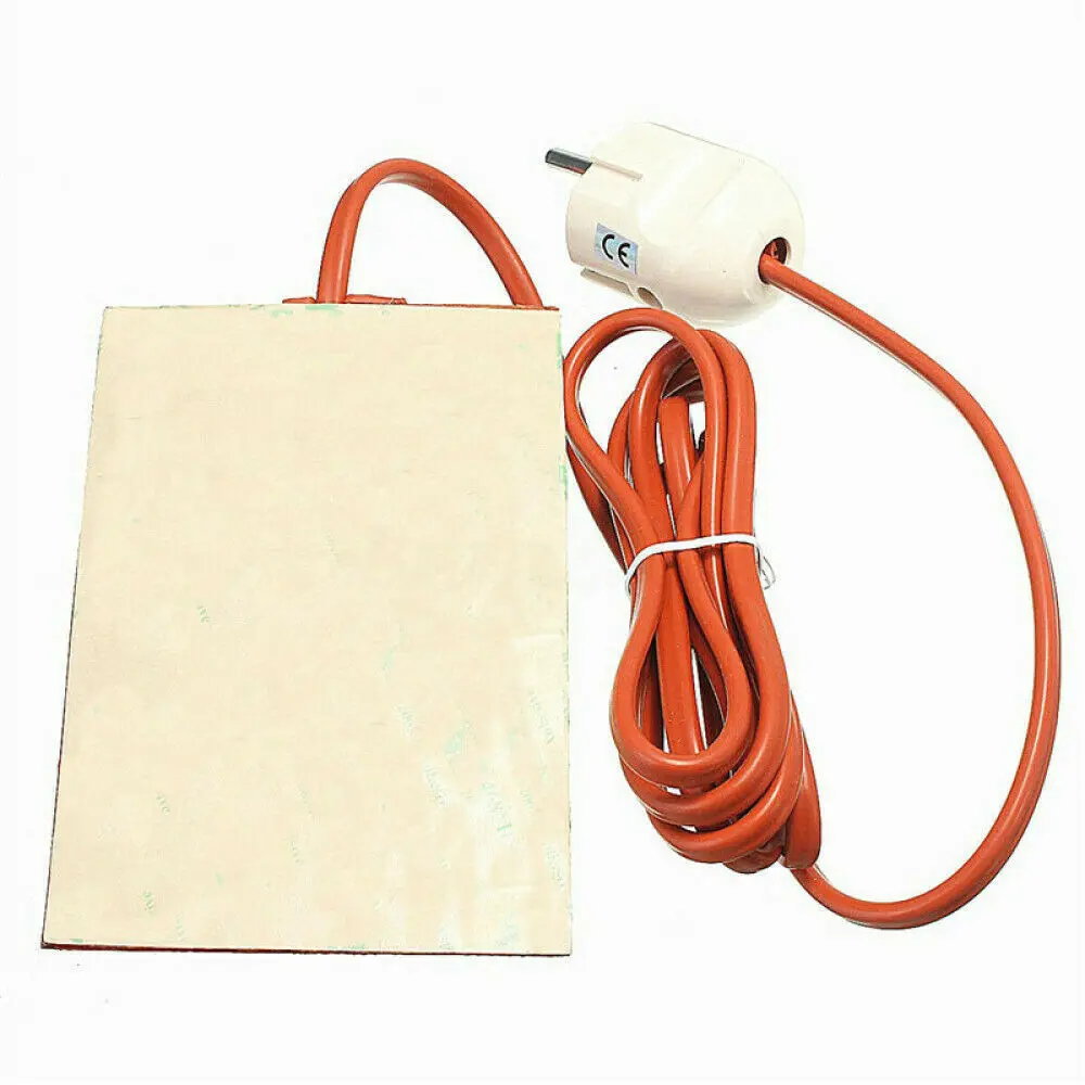 220V 150W Car Water Tank Antifreeze Heater Silicone Rubber Thermostat Heating Plate Oil Pan Hydraulic Tank Heating Plate Mat engine oil heating pad