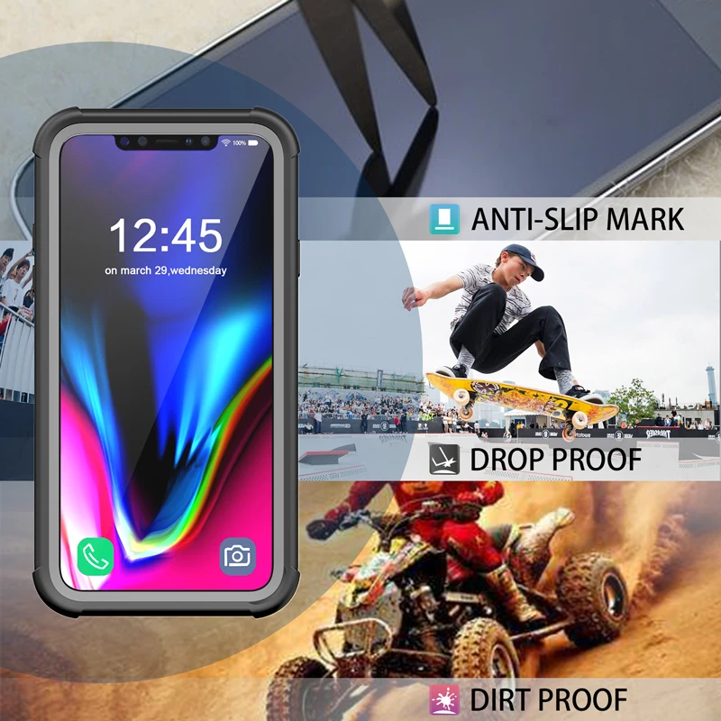 Shockproof Phone Case For Samsung S8 S9 S10 Plus S10e Transparent PC Back Cover For Galaxy Note 9 10 Plus Pro Full Protection