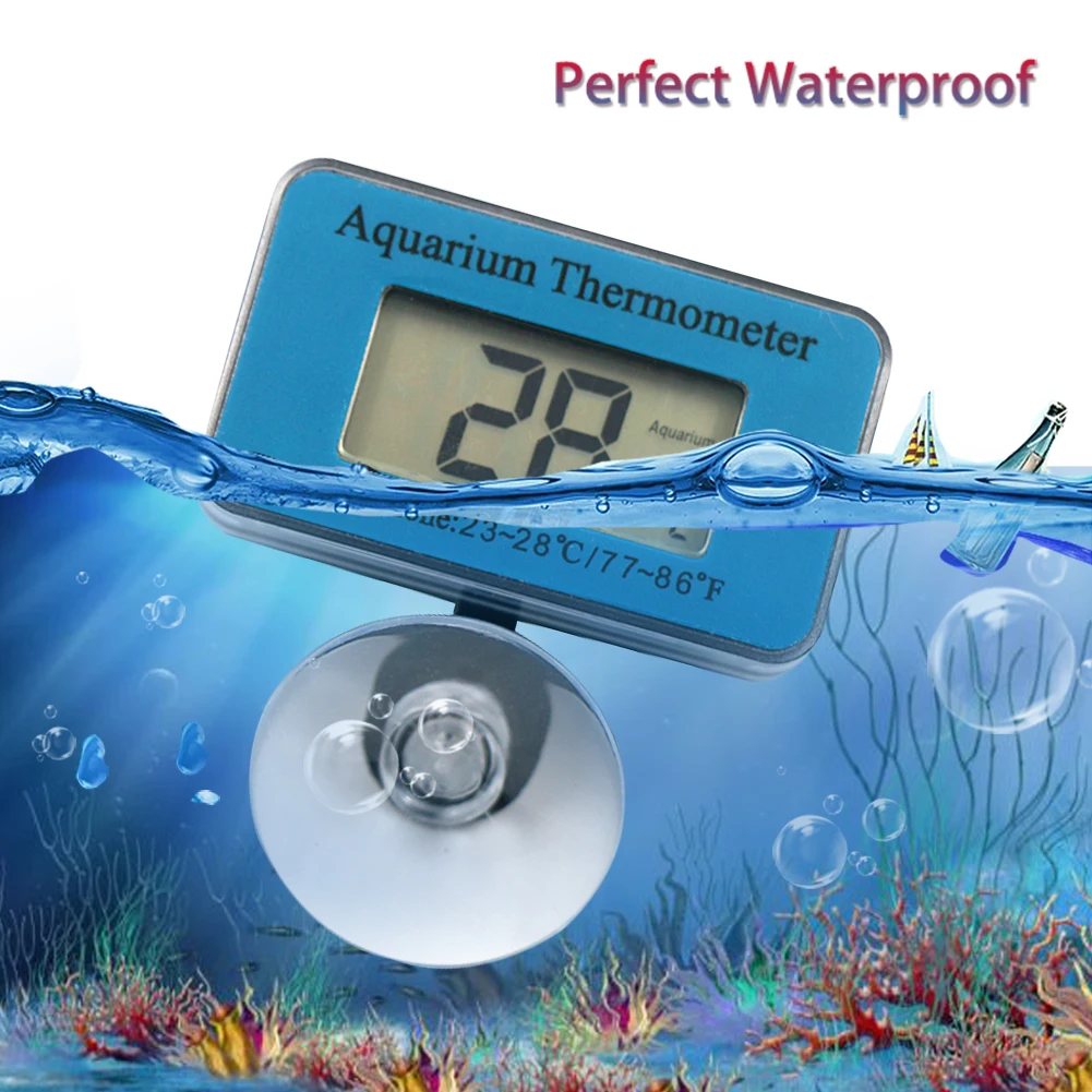 

Aquarium Thermometer Waterproof Fish Tank Thermometer LCD Digital Thermometer Fish Aquarium Submersible Water Thermomete D30