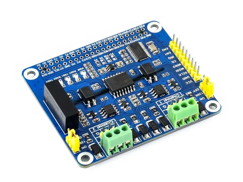 2-изолированный канал RS485 расширения шляпа для Raspberry Pi, SC16IS752+ SP3485 решение, студийной съемки с изображением бортовой ProtectionCircuits