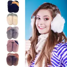 Регулируемые складные меховые мягкие женские теплые наушники, зимние теплые наушники, Зимние Повседневные теплые наушники для женщин и девочек
