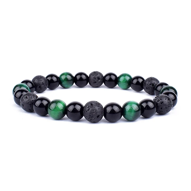 New Magnetic Hematite Bracelets Men Tiger Eye Stone Bead Couple Bracelets for Women Health Care Magnet Help Weight Loss Jewelry 23