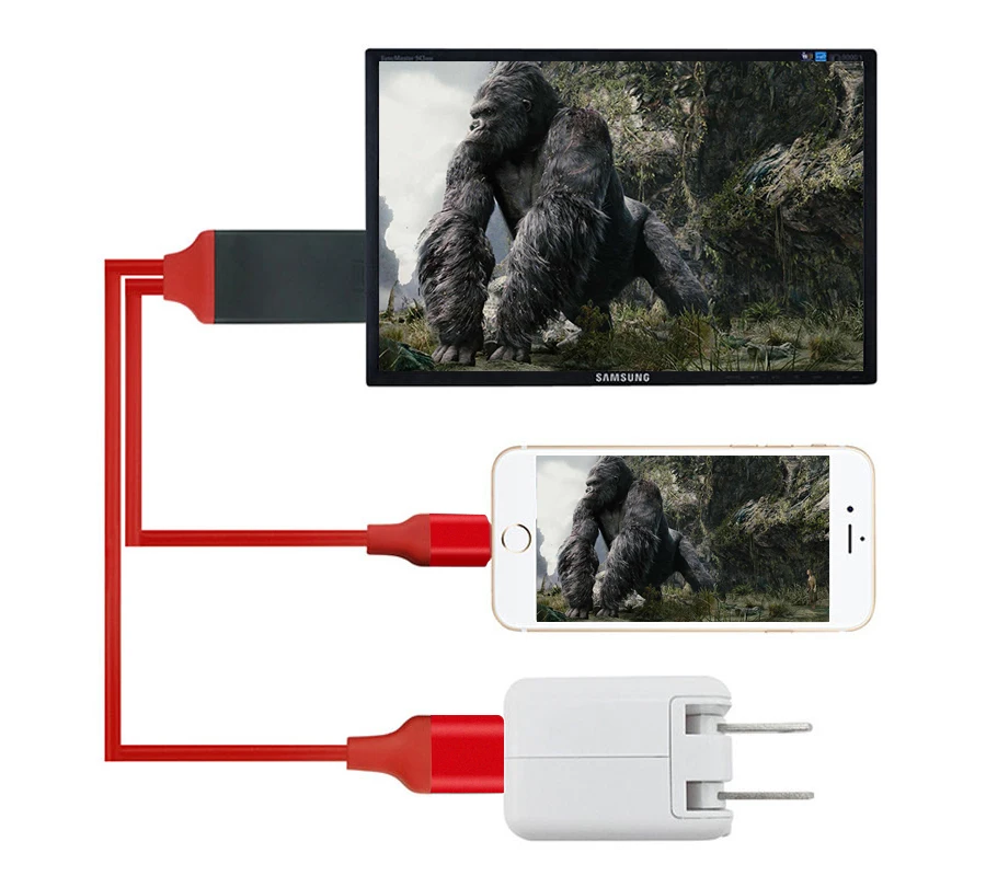 8 контактный кабель HDMI HD tv Цифровой AV адаптер USB 1080P смарт конвертер для iPhone X 7 7Plus 6S