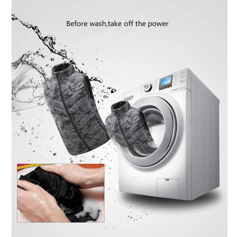 Euro Size s-4XL Men Autumn Winter Flexible Electric Thermal Cloth Waistcoat Fish Hiking Outdoor USB Infrared Heating Vest Jacket