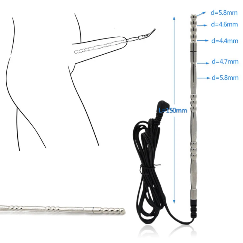 Electric Shock Penis Plug Ring Horse Eye Rod E-Stim Urethral Sound Catheter Dilator Cock Extender Adult Sex Toys For Men electro sex toys electric sex toys