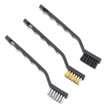 

Window Cleaner Cleaning Brush Set Brass Nylon Steel Brush Clean Rust Paint Remover Tool 3PCS Dec#17