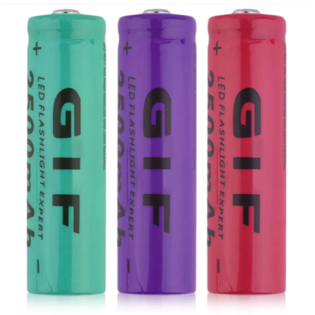 4 шт 2500mAh 14500 аккумуляторные батареи Универсальный красный цвет 3,7 V TR14500 литий-ионный аккумулятор набор для фонарика