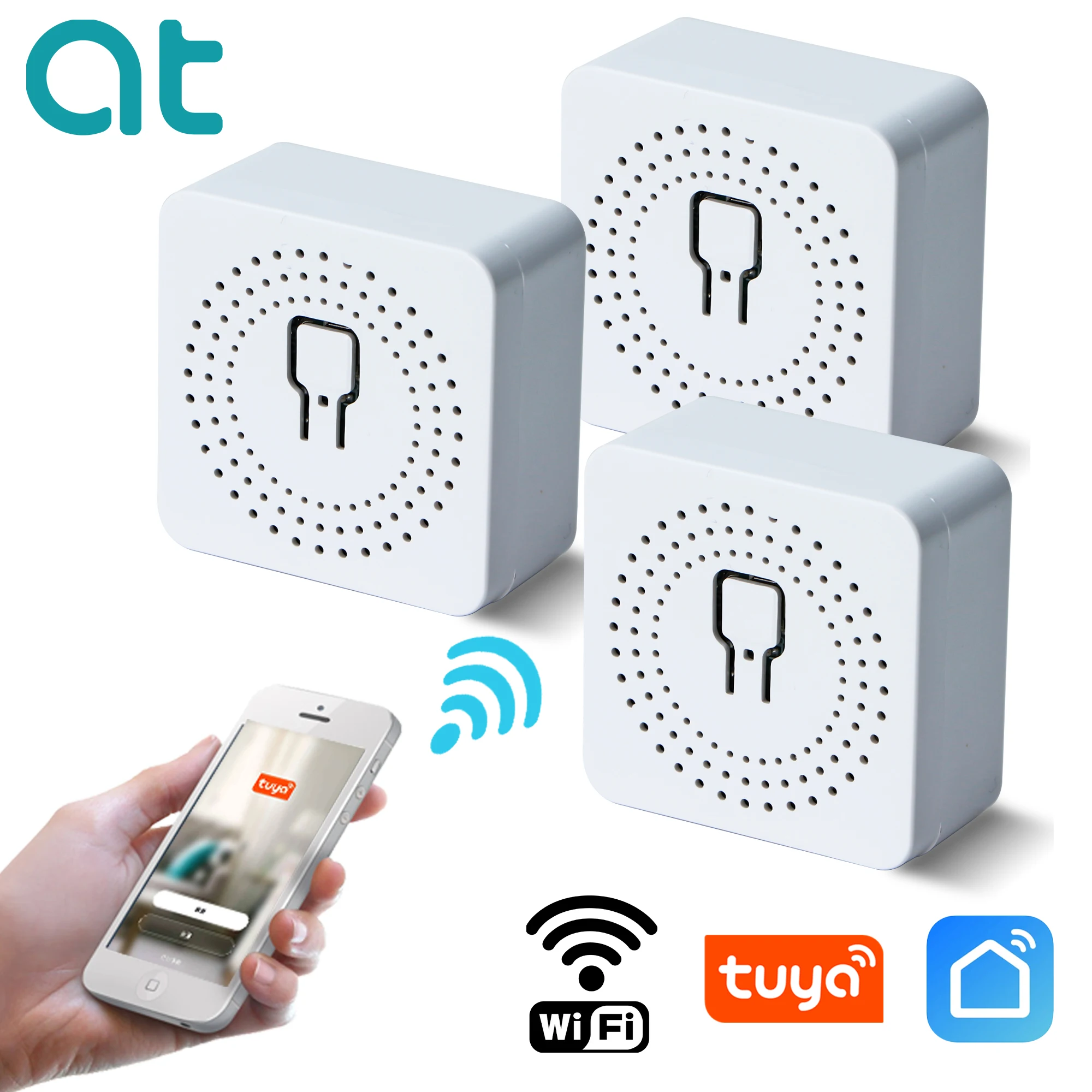 16A Mini Smart Wifi DIY Switch Supports 2 Way Control Smart Home ...