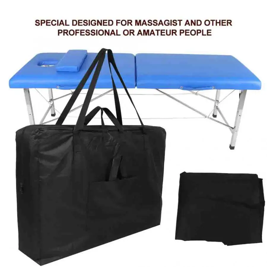 100 см x 70 см складная сумка для массажной кровати прочный 600D ткань Оксфорд водонепроницаемый рюкзак для хранения для красивой кровати