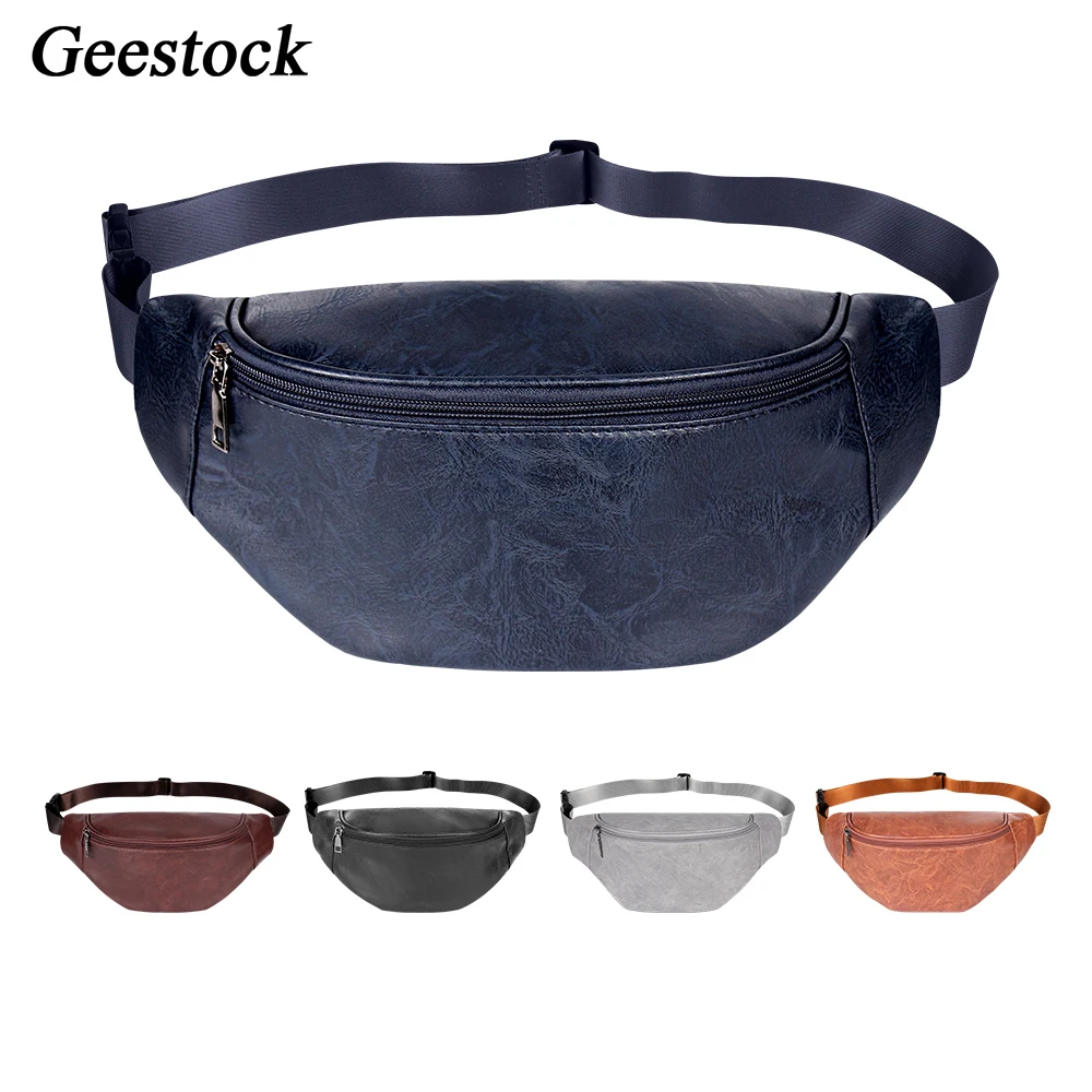 Модная Повседневная поясная сумка Geestock для мужчин и женщин, забавные кожаные водонепроницаемые нагрудные сумочки для телефона, уличные спортивные мешки