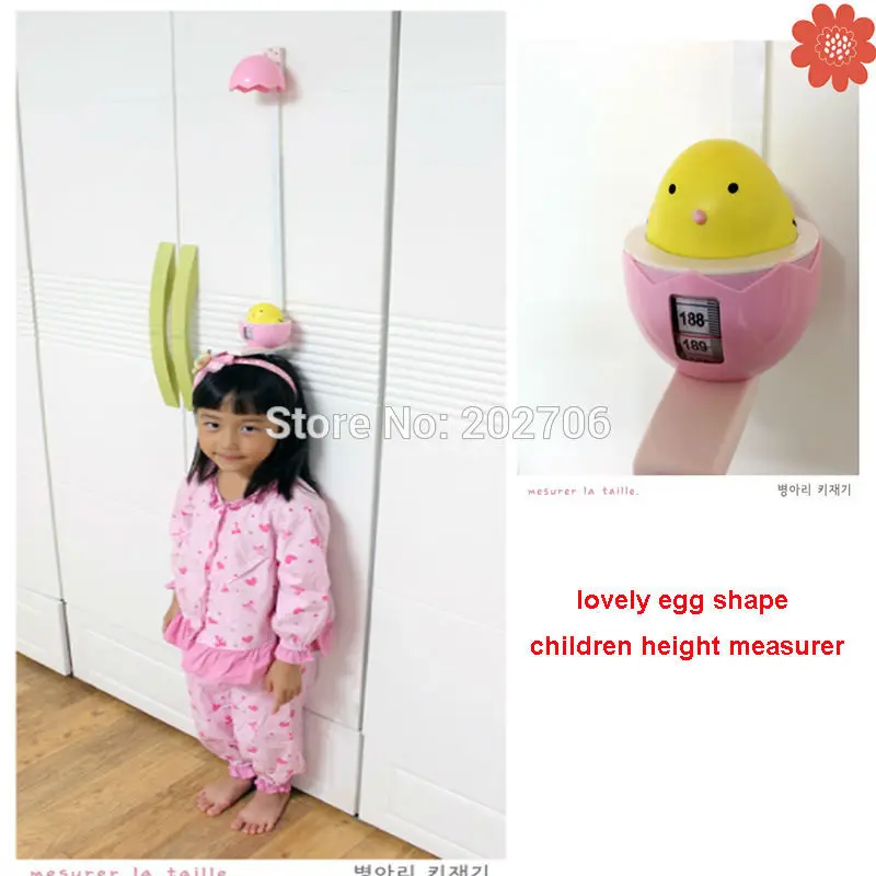 Egg Shape Children Height Measure Tape Wall Mounted Growth Stature Meter Stadiometer Meter Body Tape