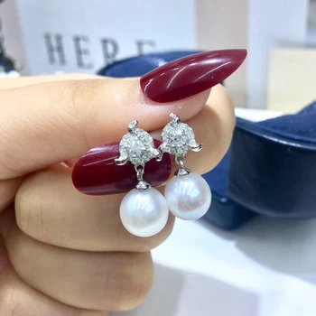 

New Arrival 925 Sterling Silver Earrings Finding Stud Earrings Settings Mounting Parts Mounts for Pearl Jade Corals Stones Beads