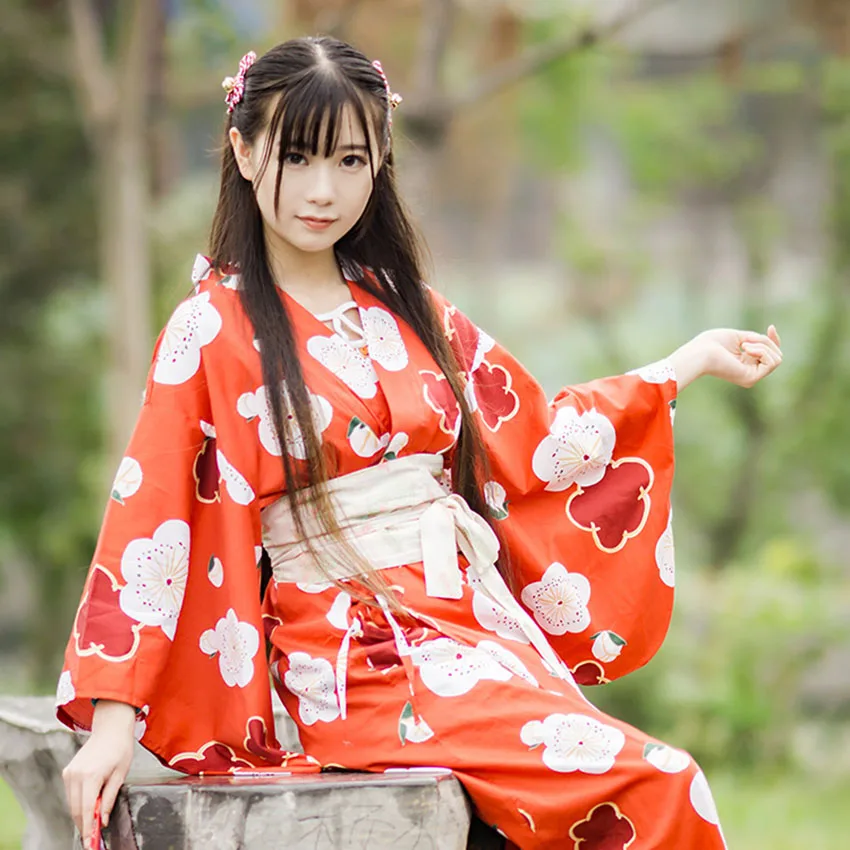 Японские платья для женщин с вышивкой, традиционное кимоно в японском стиле, юката, винтажный цветочный фестиваль сакуры, Маскарадные костюмы