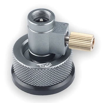 

ELOS-2PCS Set Gas Convertor Shifter Refill Adapter Gas Stove Outdoor Camping Stove Cylinders + Gas Cartridge Head Conversion Ada