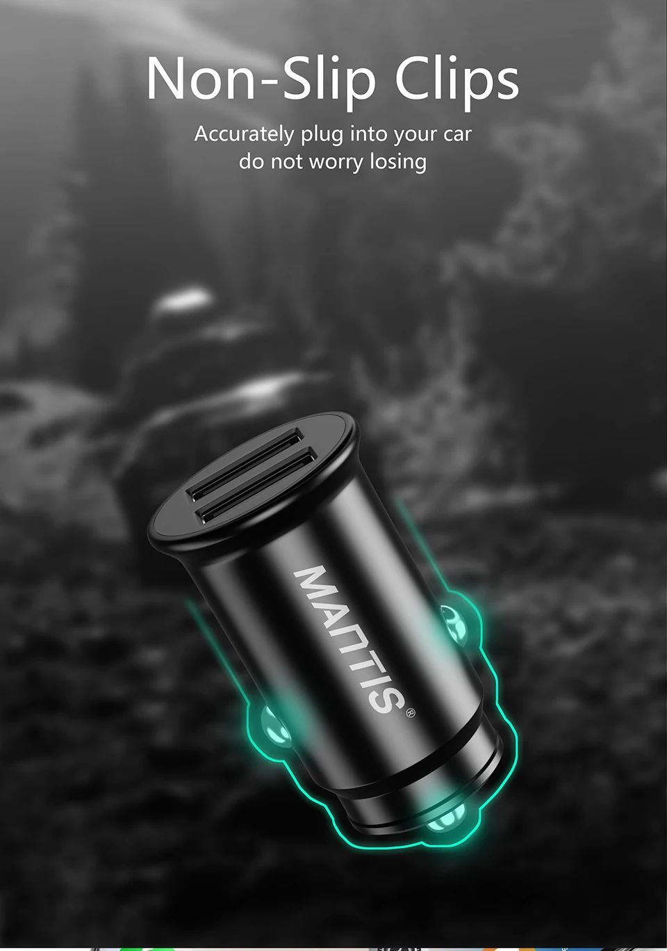 MANTIS 4.8A Мини Автомобильное зарядное устройство Быстрая зарядка двойной USB Автомобильное зарядное устройство для iphone samsung S8 S9 S10 адаптер планшета для мобильного телефона в автомобиле