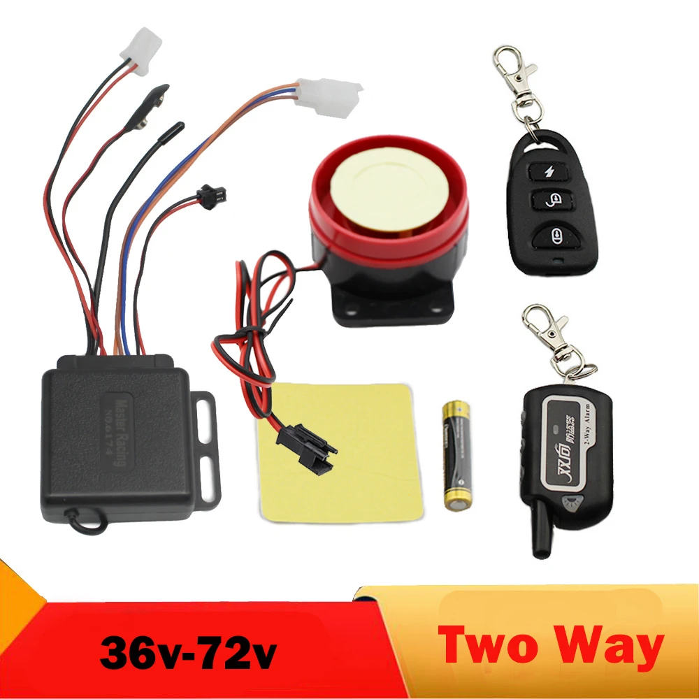 Bike Motorcycle Security Alarm Motorcycle Theft Alarm Two Way 36v