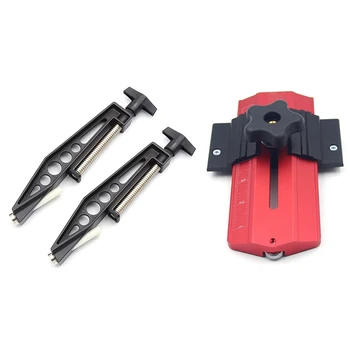 

2Pcs Pocket Hole Clip, Connecting Clip Oblique Hole & 1Pcs Thin Wood Board Cutting Locator Rip Jig Make on Table Saw