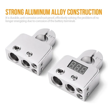 

12V-24V Car Battery Terminal Connectors Strong Versatility 0 4 8 Gauge AWG Battery Clamp