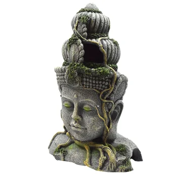 

1pc Delicate Buddha Statue Portable Hiding Cave Aquarium Hideout Fish Tank Decoration Landscaping Shelter for Home
