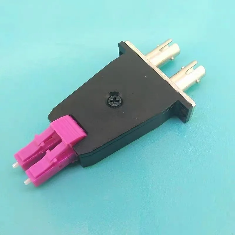 LC-ST dual adapter FM hybrid adapter duplex female-male fiber optic connector ST-LC Coupler free shipping ELINK LC ST DX SM MM