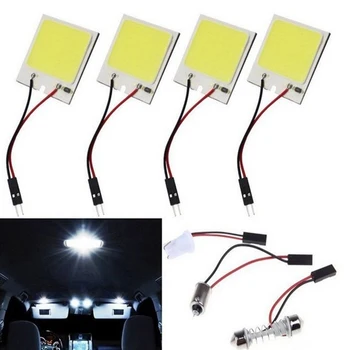 

4pcs Auto LED Car Light COB Lamp Board T10 Double Tip 18 24 36 48 Lamp Led Roof Lamp Car Gadgets Car Interior Light
