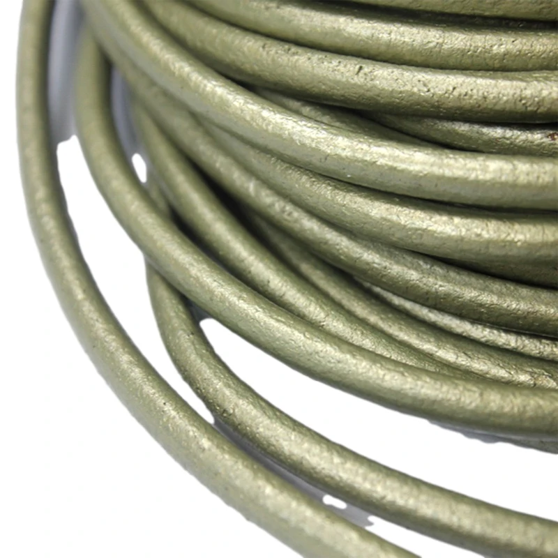 

Круглый металлический Бронзовый шнур Aaazee из коровьей кожи для изготовления ювелирных изделий, браслетов, 1 ярд, 5 мм