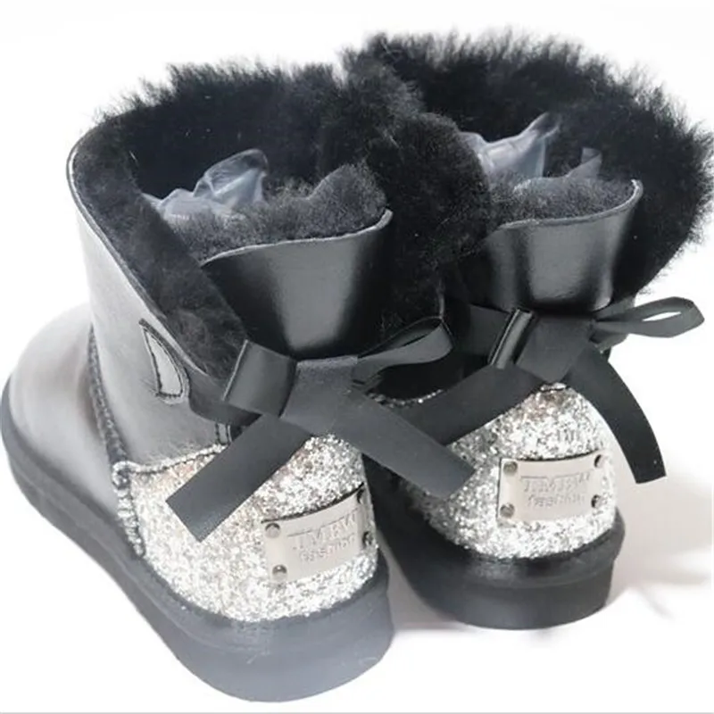 High Quality 2020 Shoes Women Snow Boots Real Wool Winter Warm Boots Genuine Sheepskin