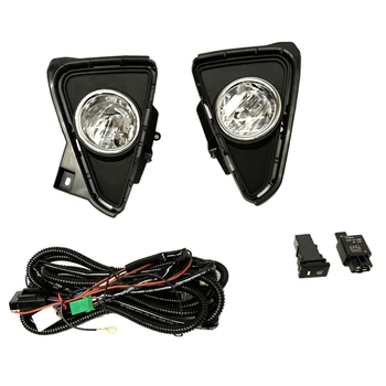 

2Pcs Car Front Bumper Fog Lamp Assembly with Wiring Harness Switch Bulb Fit for Toyota RAV4 2016-2018