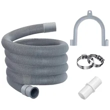 Newly Flexible Wash Washing Machine Dishwasher Drain Waste Hose Extension Pipe Kit Outlet Water Pipe Extension Plastic